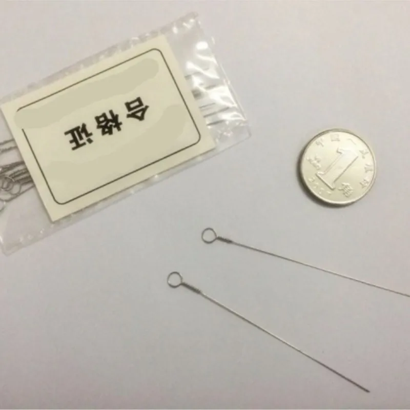 10Pcs Ni-Cr Alloy 1/1.5/2/3/4/5/6mm Dia Inoculating Loop for Lab Microbiology Tissue Culture