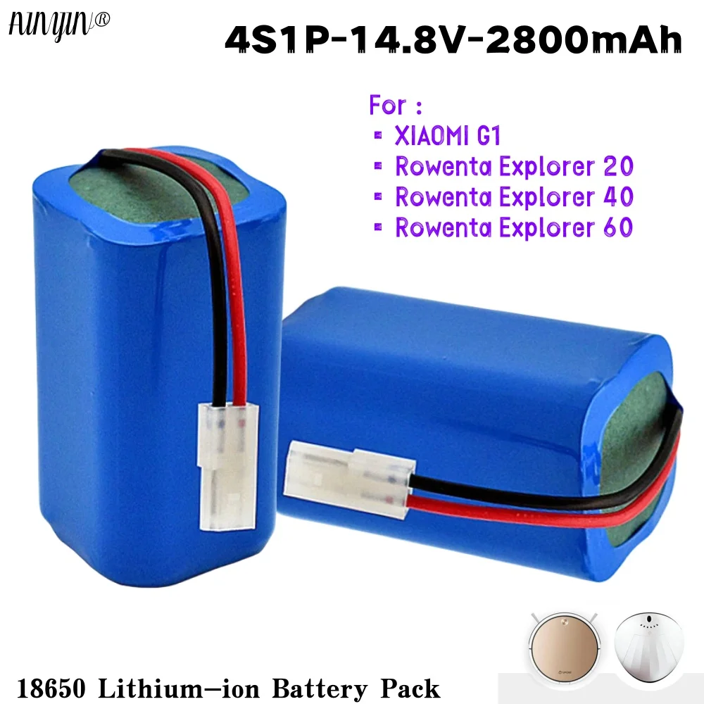 New 14.8v 2800mAh 18650 Li-ion Battery for Xiaomi G1 Vacuum-Mop Essential MJSTG1 Robot Vacuum Cleaner Batteries