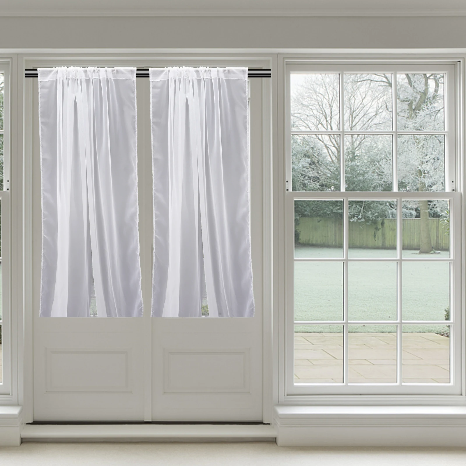 

2Pcs Window Curtains Delicate Drapery for Bedroom Balcony Home Decor Romantic Elegant Sheer Panels Drapery,curtains
