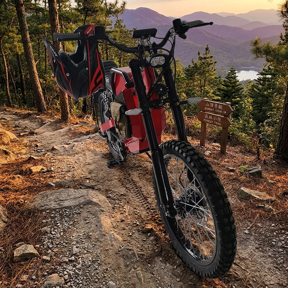 SS80 Miduebike 150km/h Fast Electric Dirt Bike 84V 73AH High Capacity Battery Off-Road E-Motorcycle with LED Light