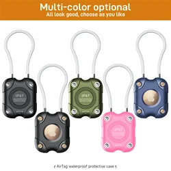 Compatible with Apple AirTag Secure Holder with Wire Cable Waterproof AirTags tracker case for Keys Luggage Air Tag Lock Case