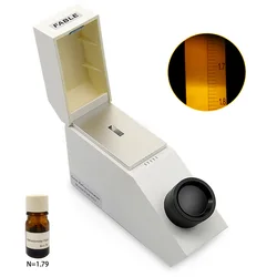 Gemology Gemelogical Gemstone Gem Refractometer With Built In Light + Refractometer Index Oil 1.35-1.85 RI Range