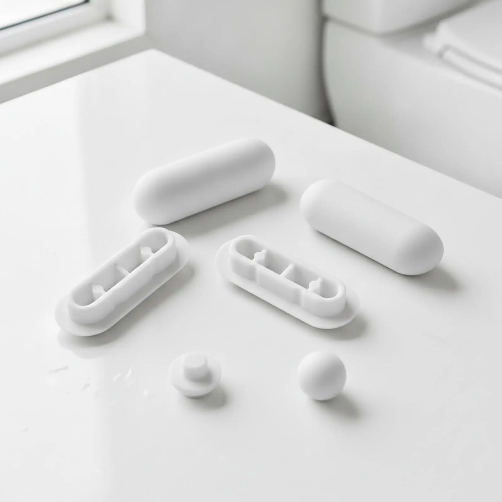 6 Pieces TPE Toilet for seat Bumper Pads Universal Fit Toilet for seat Replacement Bumper Pads Easy to Install Lightweight