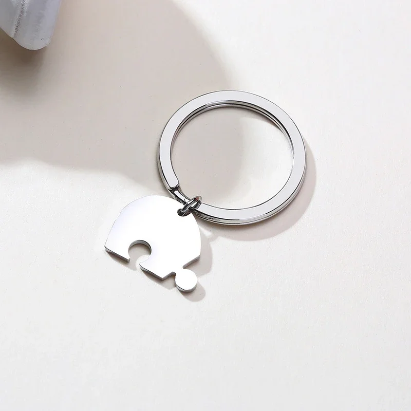 Personalized 3pcs Set Stainless Steel Heart Puzzle Keychain Family Mother Sister Daughter Keychain Friendship Custom Gifts