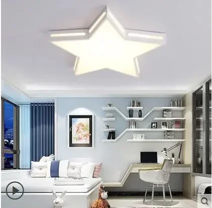 Star ceiling lamp Creative warm children's room five-pointed star lights eye led boy girl room bedroom lamps