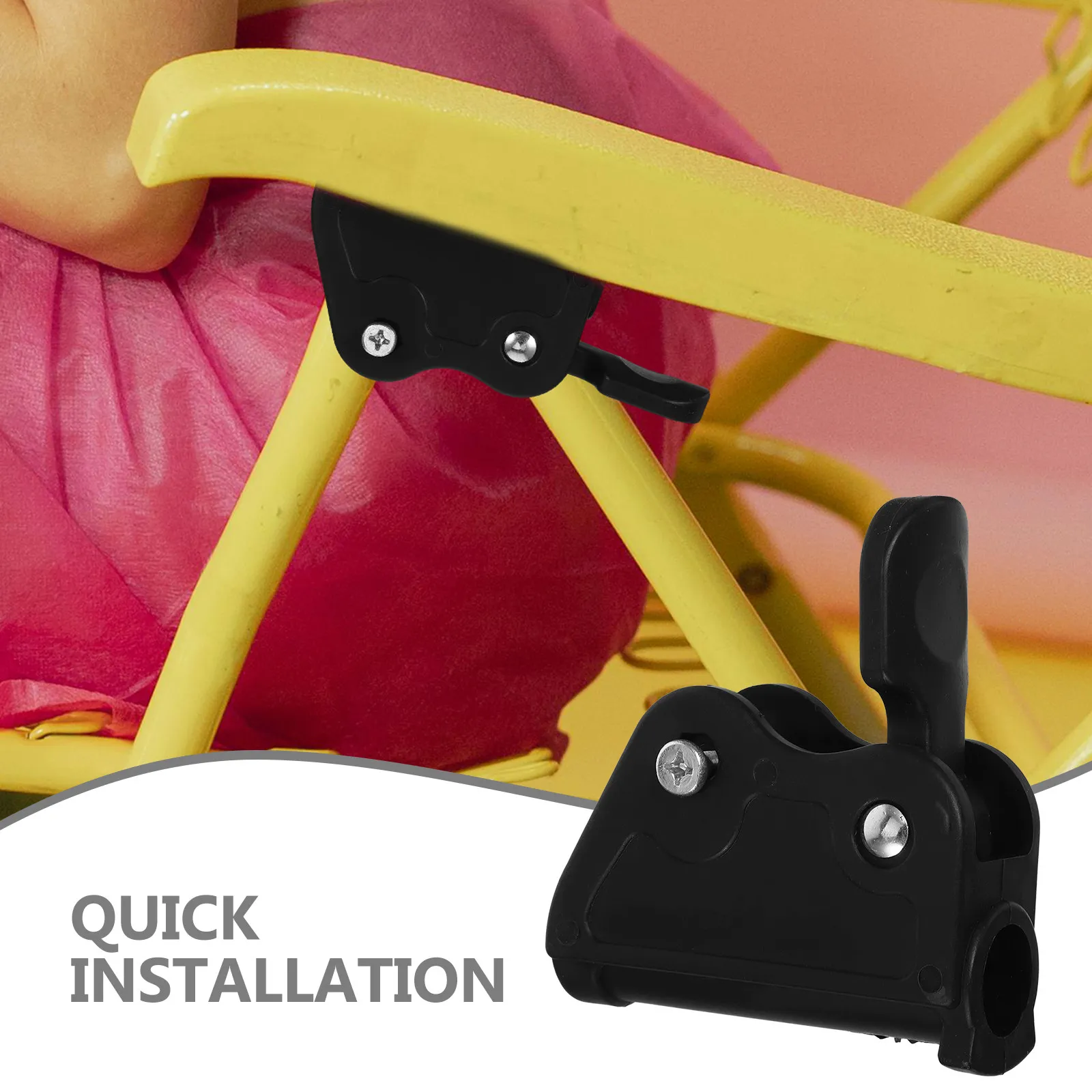 1 Pair Lounge Chair Latch Hinge, Foldable Chair Parts, Plastic Locking Hinges And Latch Connectors Replacement For Chair Repair