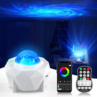 Yiflamefly 5W USB Galaxy Star Night Light Bedroom Ceilling Light 3 IN 1 RGB LED Music Starry Sky Projector Light Ocean Wave