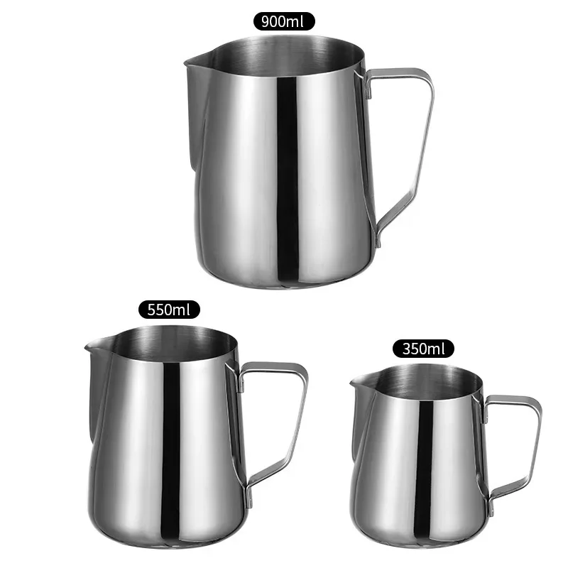 100/350/600ml Milk Jugs Fashion Stainless Steel Craft Frothing Pitcher Coffee Latte Art Jug Mug Cup