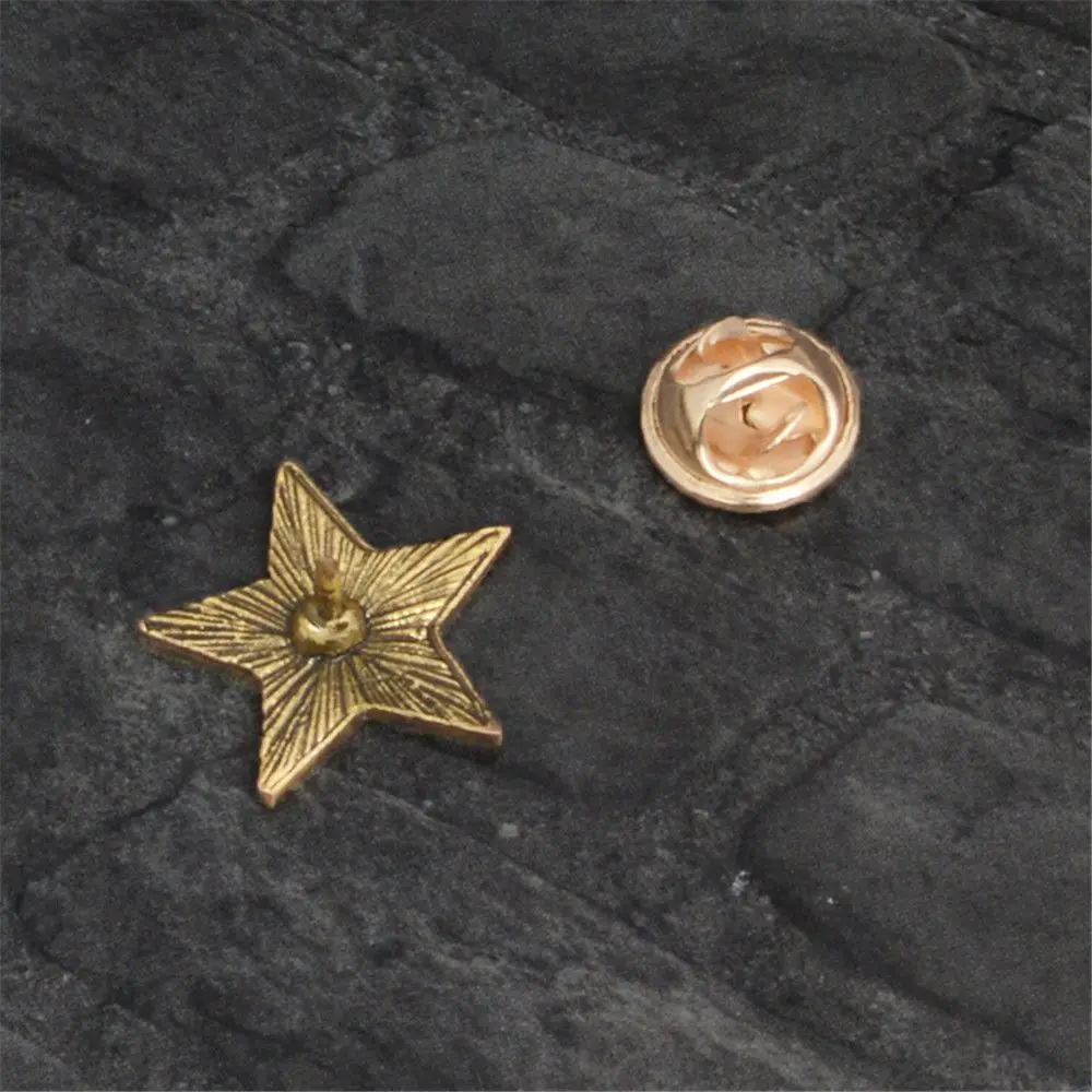 Retro Cap Soviet Clothing Accessories Alloy Badge Red Star Brooch Sickle Hammer Pins For Women|Girls