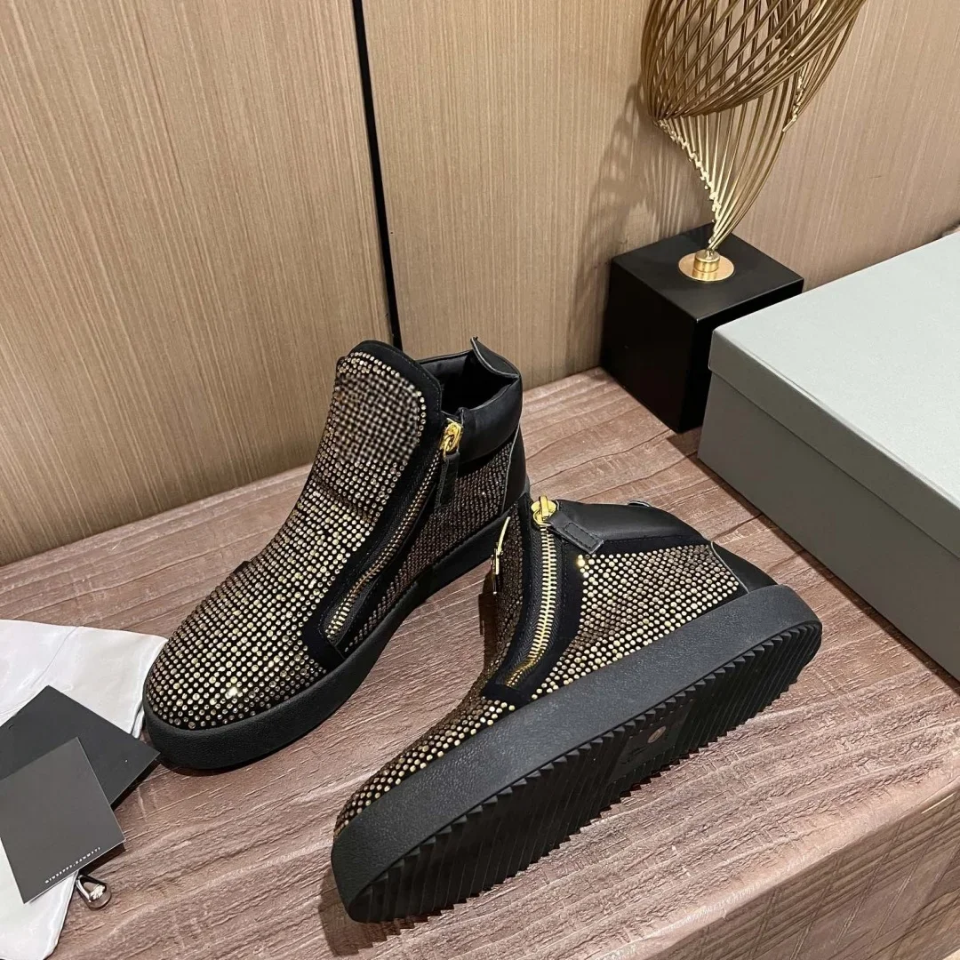 

New Fashion Casual Sneakers for Men Brand Designer Women Tennis shoes Luxury Real Leather GZ Loafers Sports shoes 35-48 G0394