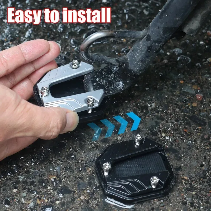 دراجة نارية وقوف السيارات مسنده موسع القدم الجانب حامل وسادة دعم لوحة دراجة نارية الملحقات #2