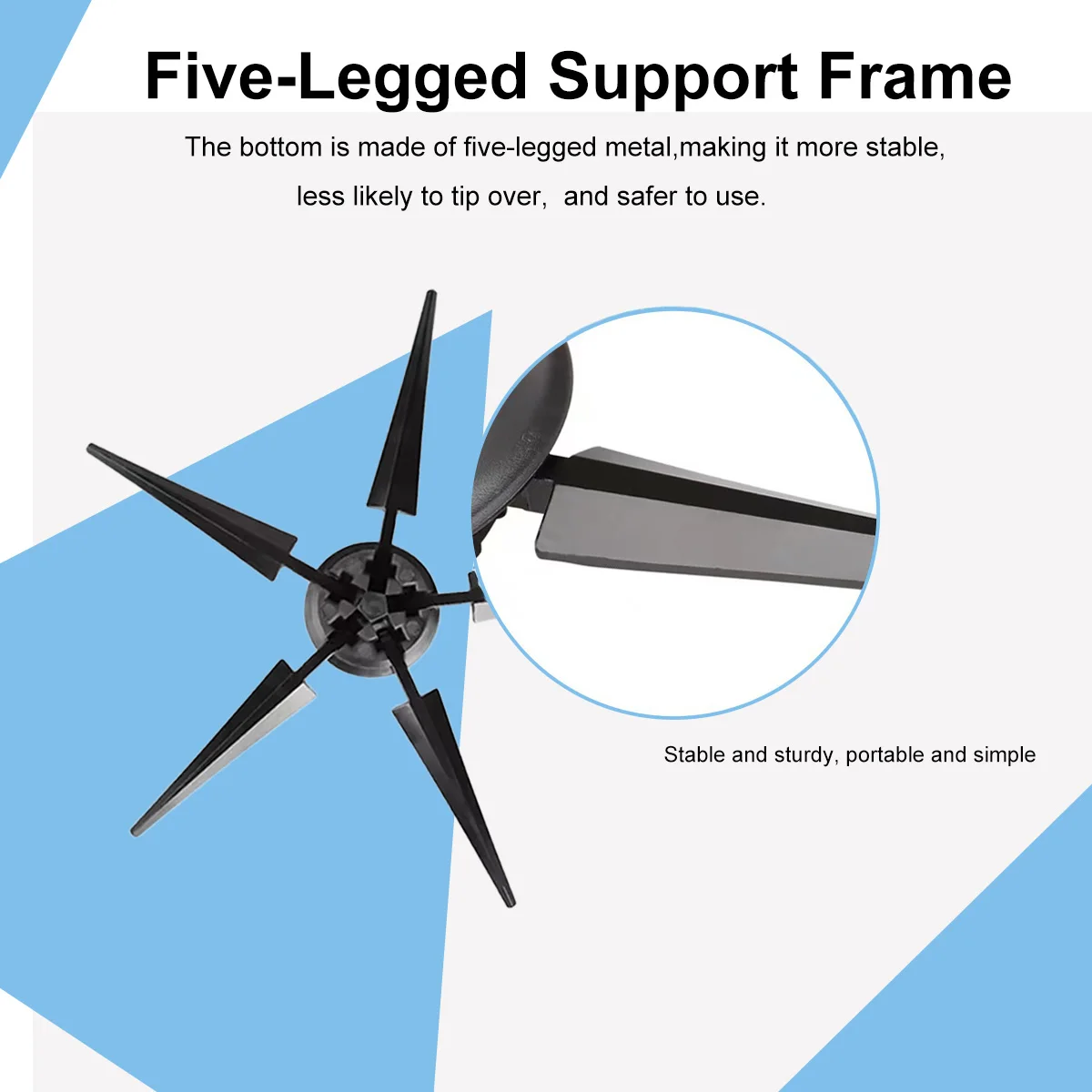 휴대용 접이식 클라리넷 스탠드 - 목관 악기용 검정색 금속 홀더/브래킷