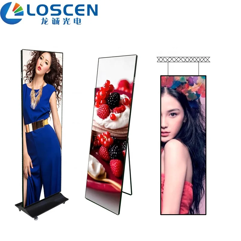 Poster Led Display Advertising Indoor Full Color P2.5 Stand Mirror LED Screen