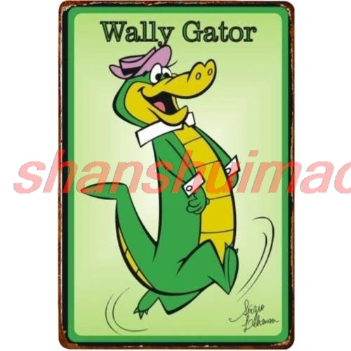 Wally Gator Vintage Style Metal Sign Decor Retro Cartoon 12