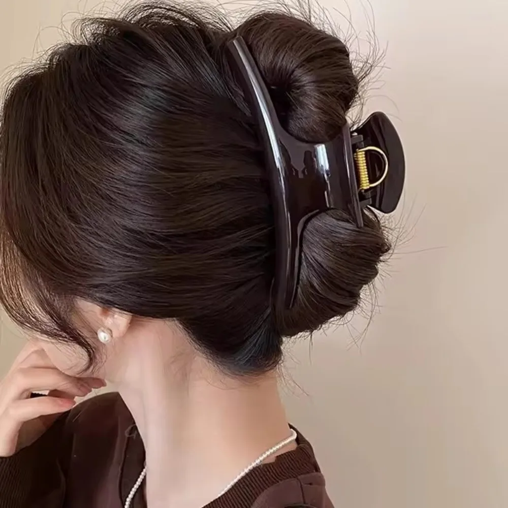 Presilha de Cabelo Grande e Elegante de 5,91 polegadas para Mulheres, Ornamento de Cabelo para Cabelos Longos e Grossos, Acessório de Cabelo Tipo Tiara com Clipe.