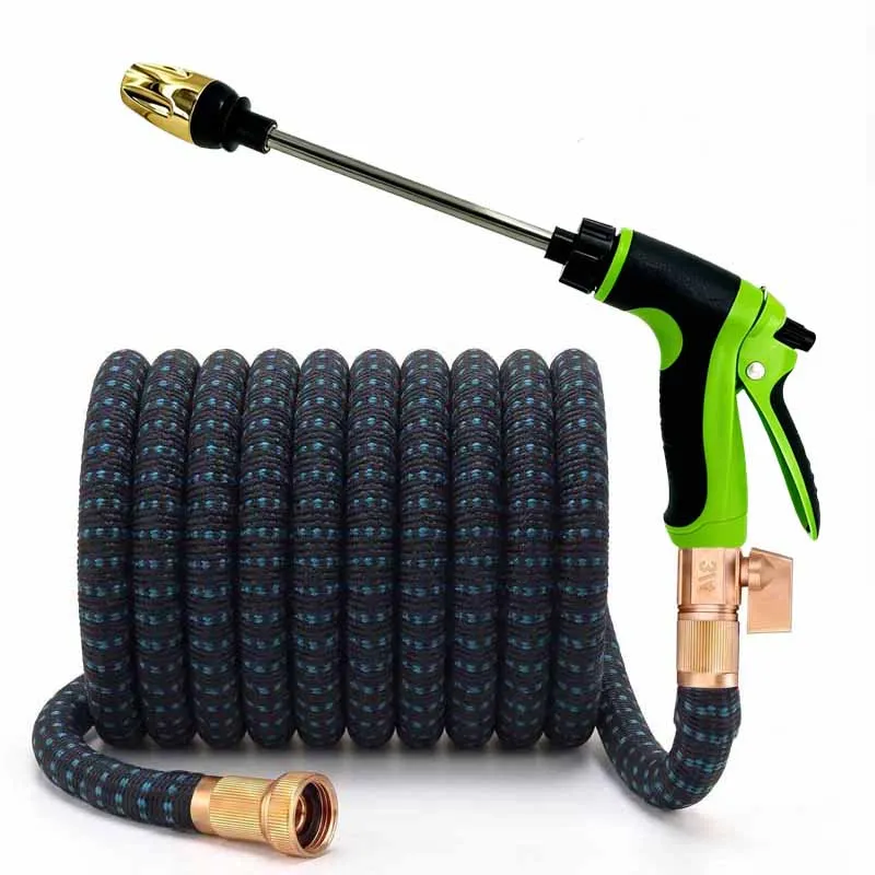Expandable Magic Hose 25FT-125FT Lightweight And Durable Long Pole Water Spray Gun Multifunctional Home Garden Watering Tool