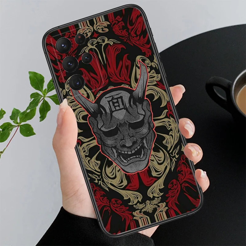 

Japanese Oni Mask Devil Art Phone Case For Samsung A55 A16 A56 A36 A35 A15 A53 A54 A33 A34 A25 A05S A52 A52S A14 A24 A26 A71