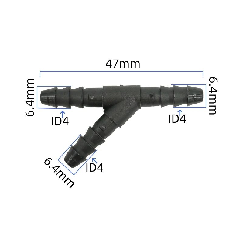 ID4 Y type tee connector fuel line quick connector three way joint three-way Duplex fitting high quality auto parts 2pcs a lot