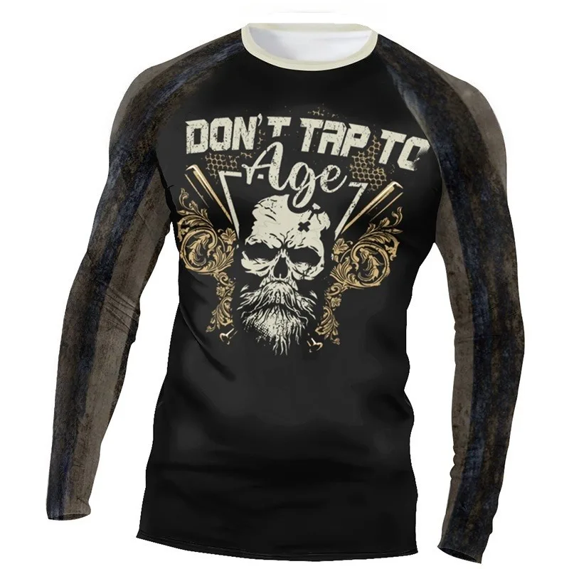 

Motorcycle Racing T Shirt with 3D Print Quick Dry Breathable Long Sleeve Design for Bikers