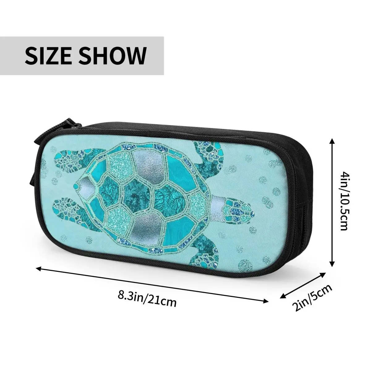 Sea Life Turtle An Ocean Themed Pencil Cases for Students Gifts Pen Box Pencil Bag Big Capacity Pencil Pouch