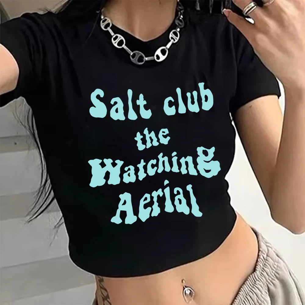 

Fun Letter Print Women's Crop T Shirt 100% Cotton Short Sleeve O-neck Casual Summer Streetwear Top
