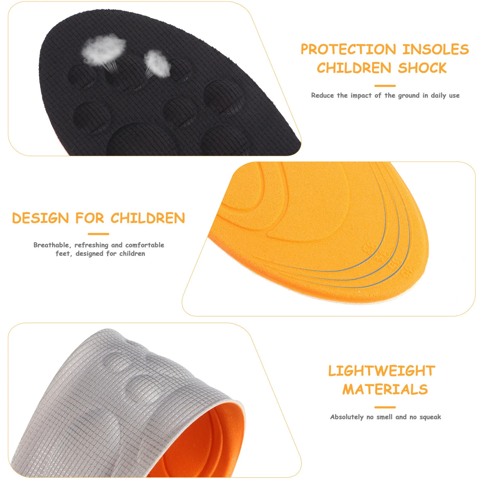 زوجان من النعال الداخلية للأطفال يدعم قوس القدم، حشوات تدليك قابلة للتنفس للأنشطة الرياضية تقلل من تعب العضلات، نعال الأطفال #5