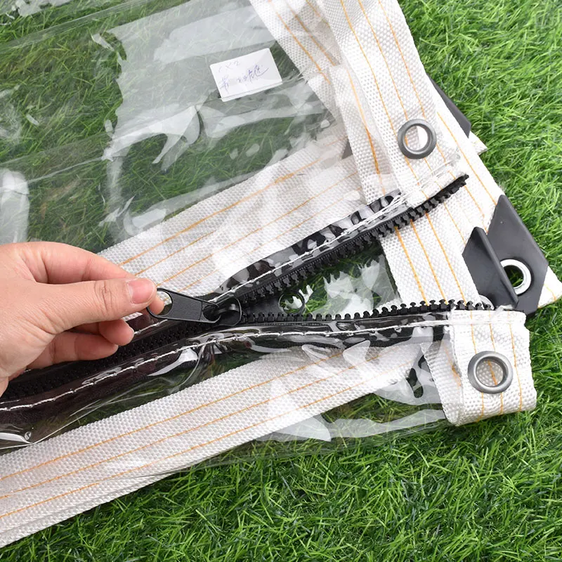 

Zipper Waterproof PVC Transparent Door Window Tarpaulin ,Outdoor Pergola Rainproof Cloth Tarps Succulent Plants Canopys Cover