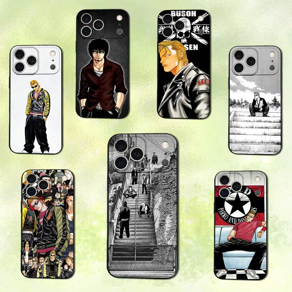 حافظة هاتف W-Worst C-Crows Z-Zero 1 لهاتف iPhone 14,13,17,12,11,16,15,Plus,Pro Max,XS,X,XR,SE,Mini,Soft غطاء أسود من السيليكون #1