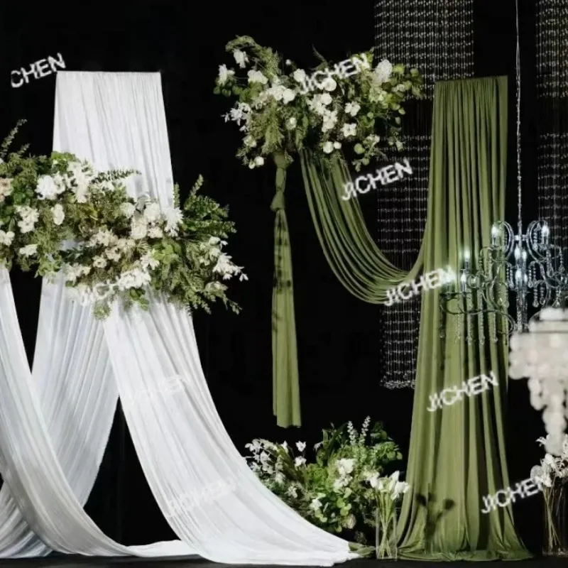

ГОРЯЧАЯ НОВИНКА: Декоративная тюлевая занавеска для сцены китайского свадебного зала, эластичная ткань для украшения свадебных торжеств с тюлевыми элементами