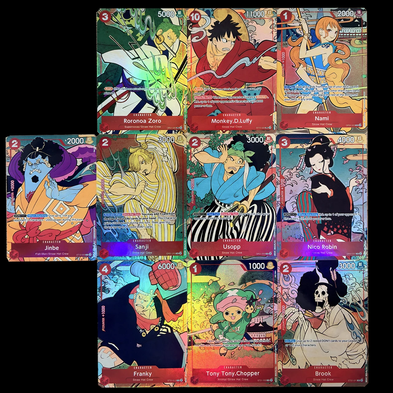

One Piece US One Piece 1st Anniversary Ukiyo-e Usopp Franky DIY Flash Card Monkey D. Luffy Jinbe Nami Sanji Game Collection Card