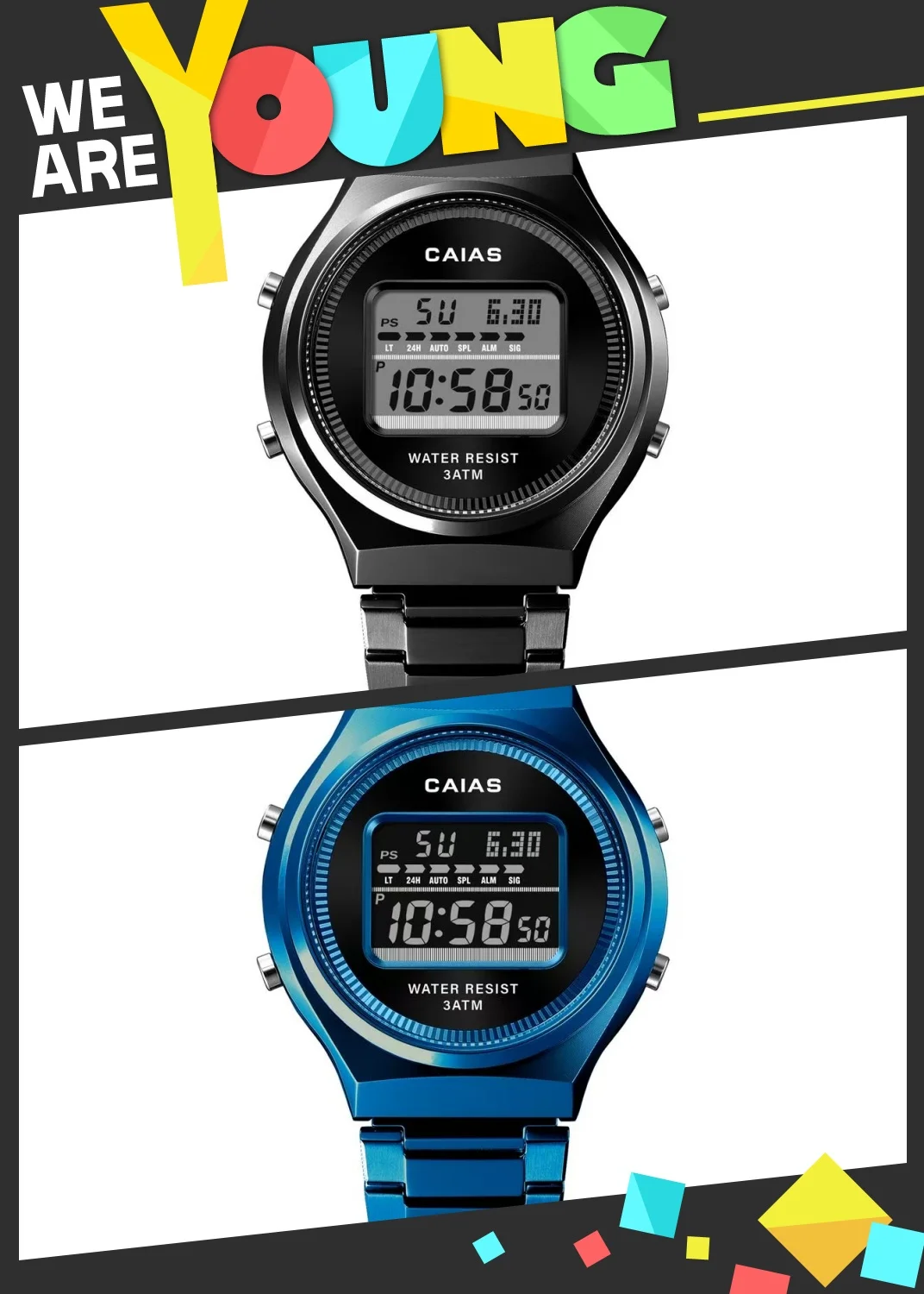 Electronic wristwatches are classic, durable, fashionable and versatile