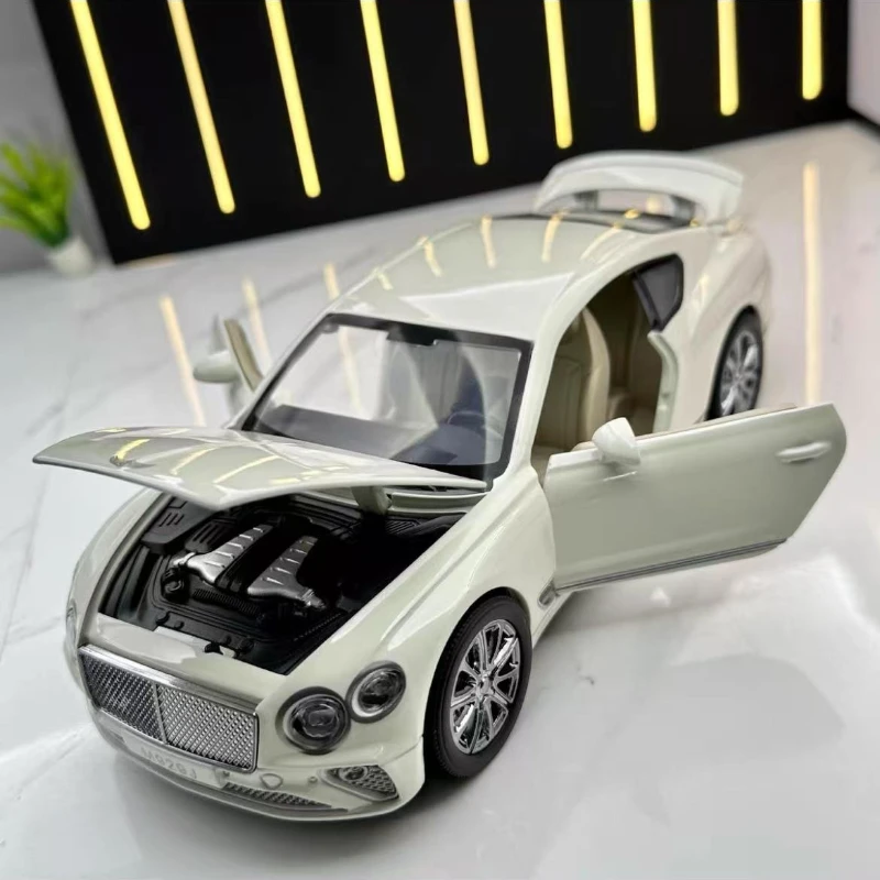 1:24 Bentley Continental GT simulation alloy sports car model collection sound and light pull back car children's toy ornaments