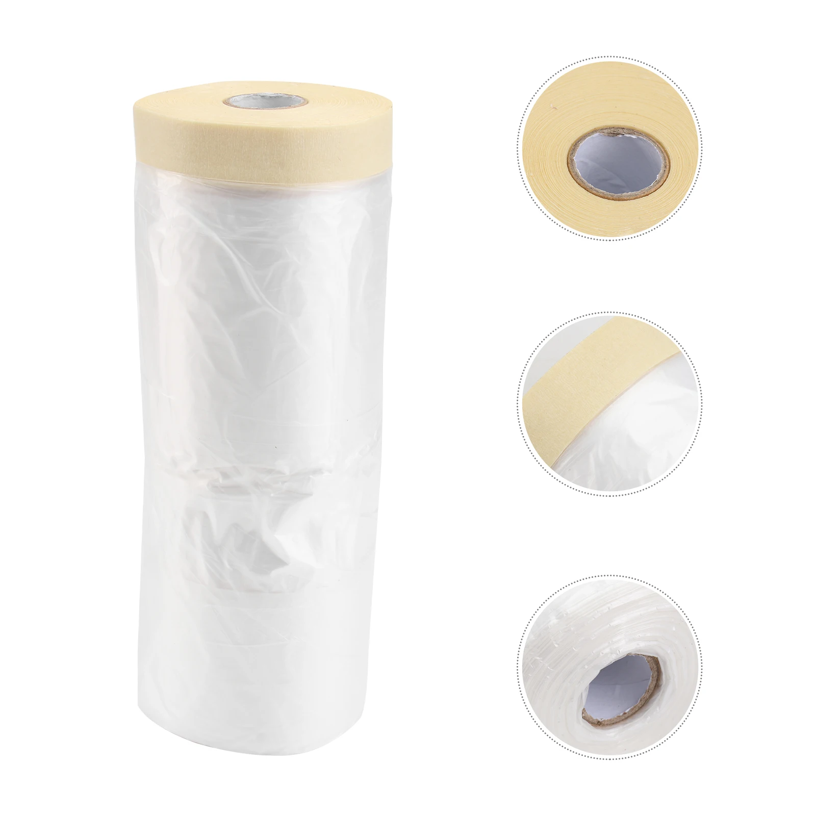 Masking Film Waterproof Sunproof Stretch Durable Protective Cover For niture Wall Cabinet Spray Painting 1100Mm X30M White