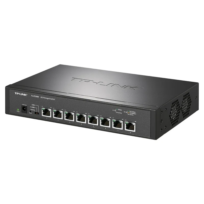 Tp-link TL-ST2008 Ethernet Switch 10 Gigabit 10000mbps Web Manager 8*10gbps RJ45 Backbone Networking Hub of Mining Machinery