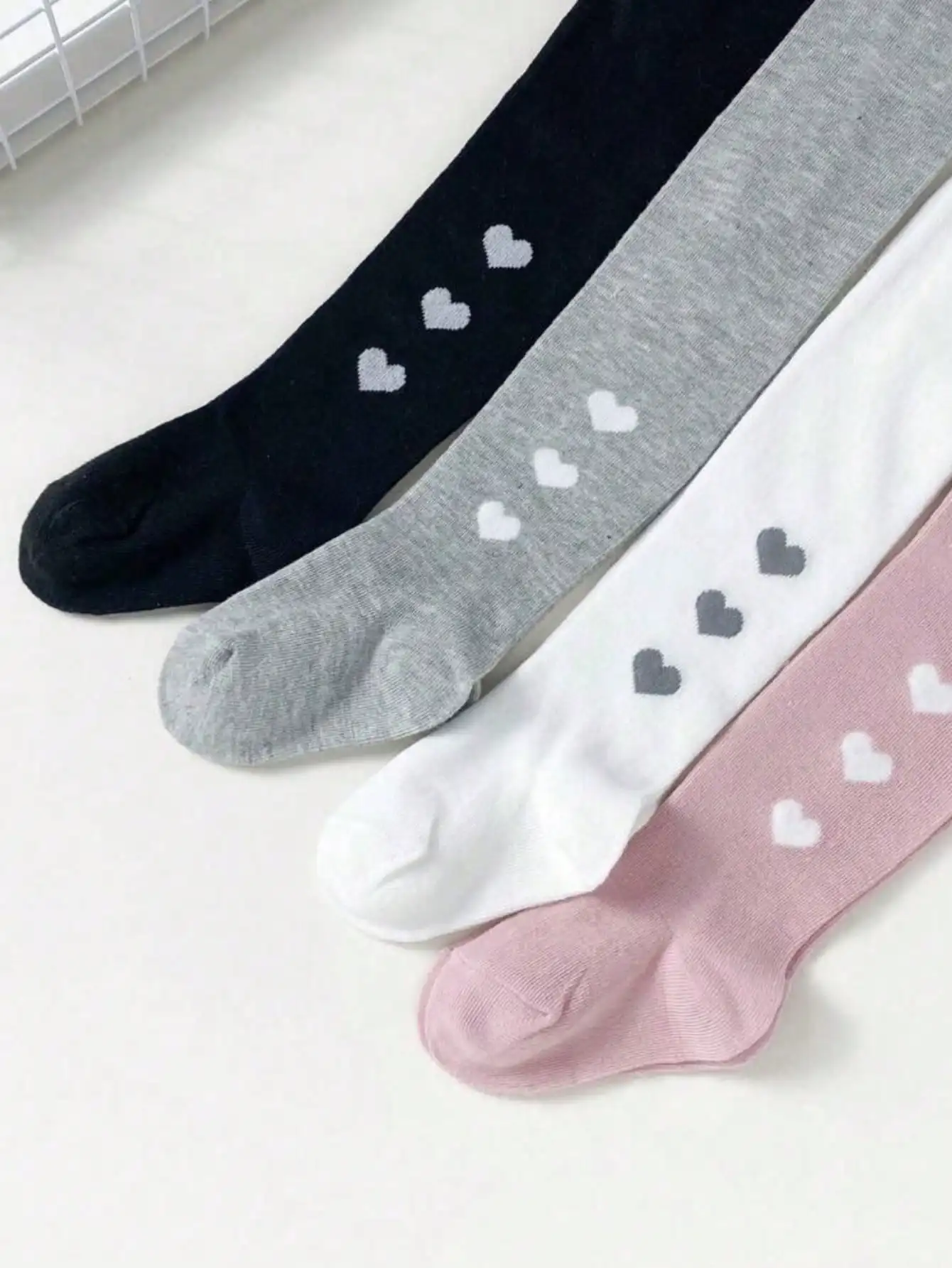 3 pairs of girls' tight pants for autumn and winter, cute and caring baby pantyhose, warm and comfortable baby socks, suitable f