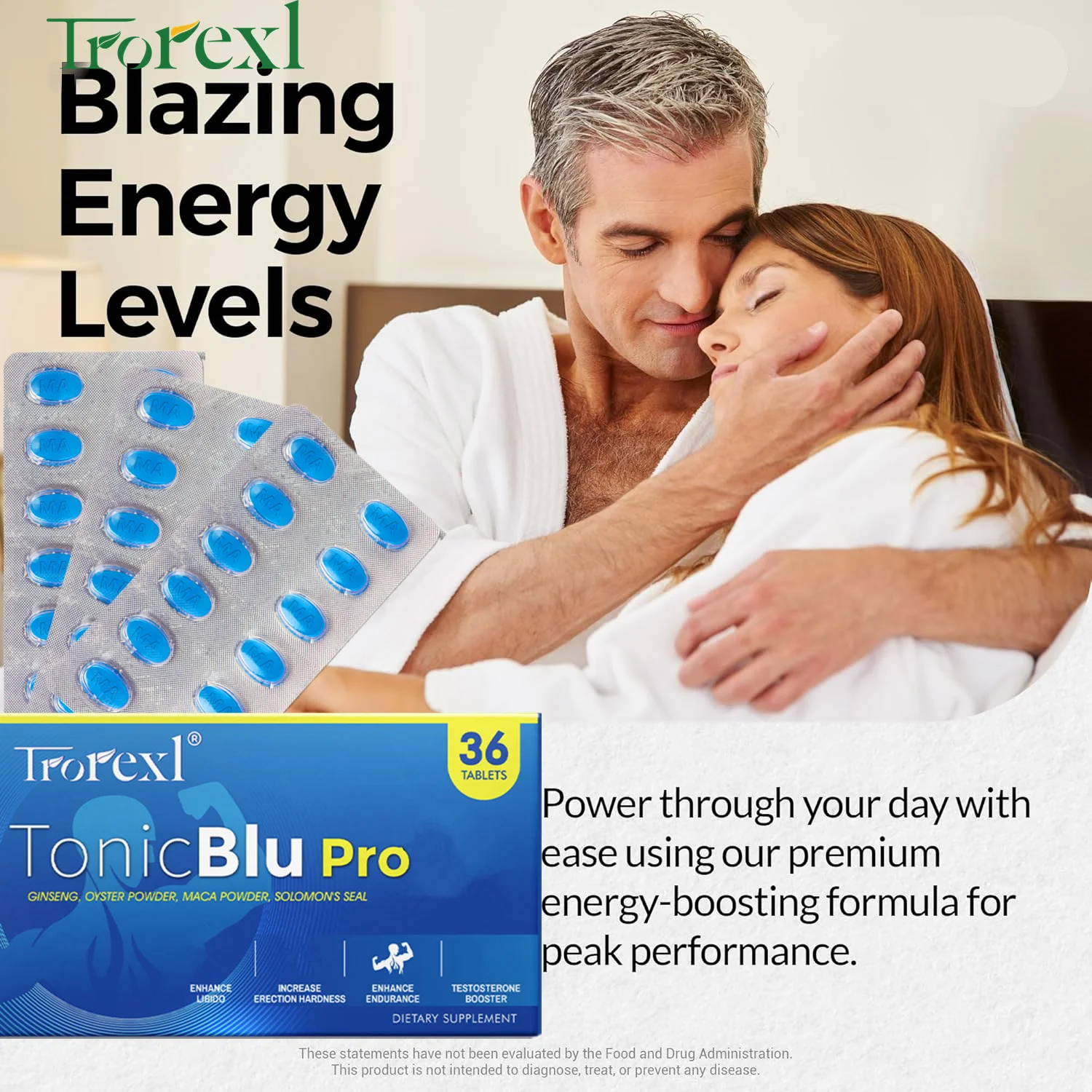 36-360 Pill Blue Tablets Health Product Men Power,Clinically-Proven Formula