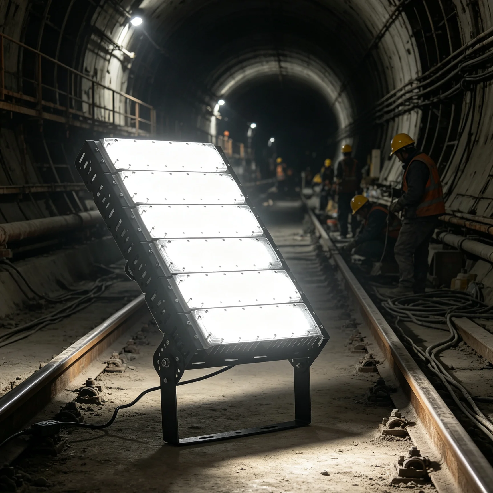IP67 Waterproof LED Flood Strobe Light 300W ADC12 Aluminum Shell Modern Rectangular Shape US Standard Plug Outdoor Flood Light