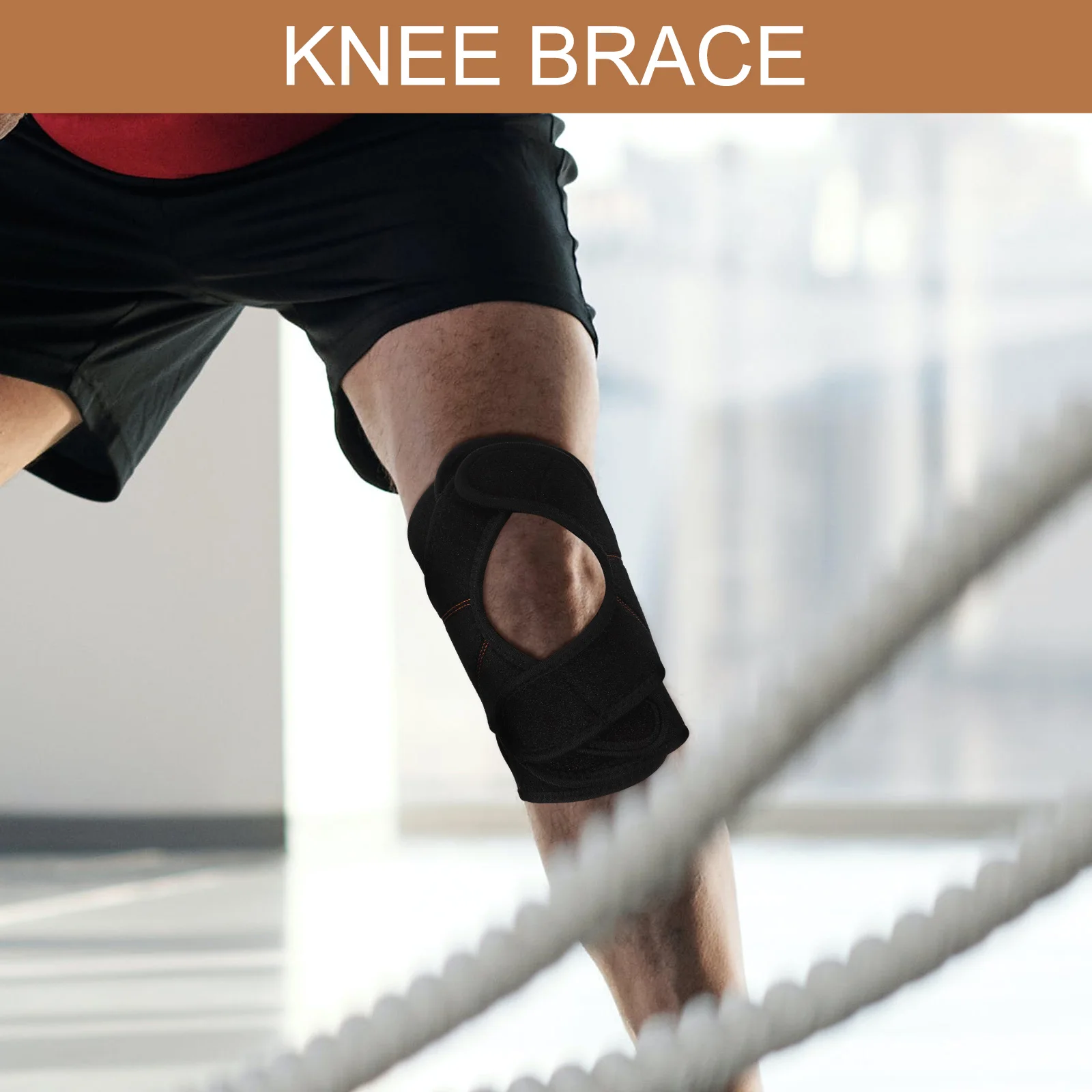 

Adjustable Knee Brace for Sports and Daily Use Support Sleeve Protector for Running Skiing Football Basketball Cycling Hiking