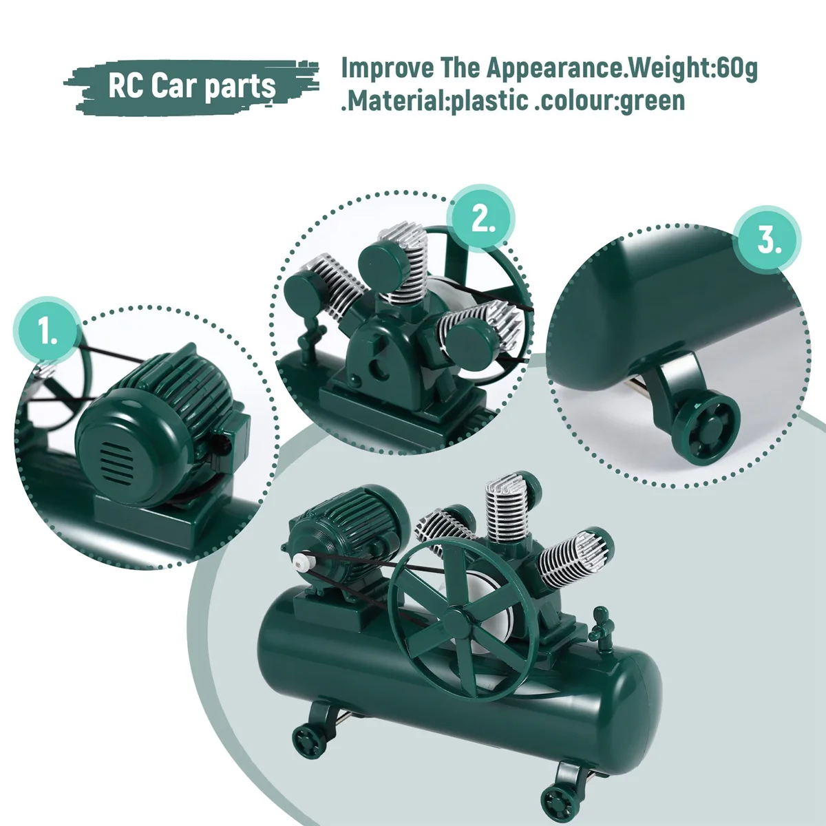 Rcカー用ミニエアコンプレッサー,インフレータブルポンプ,アップグレード部品,d12,c14,c24,b14,b36,mn,d90,mn99s,1/12, 1/16