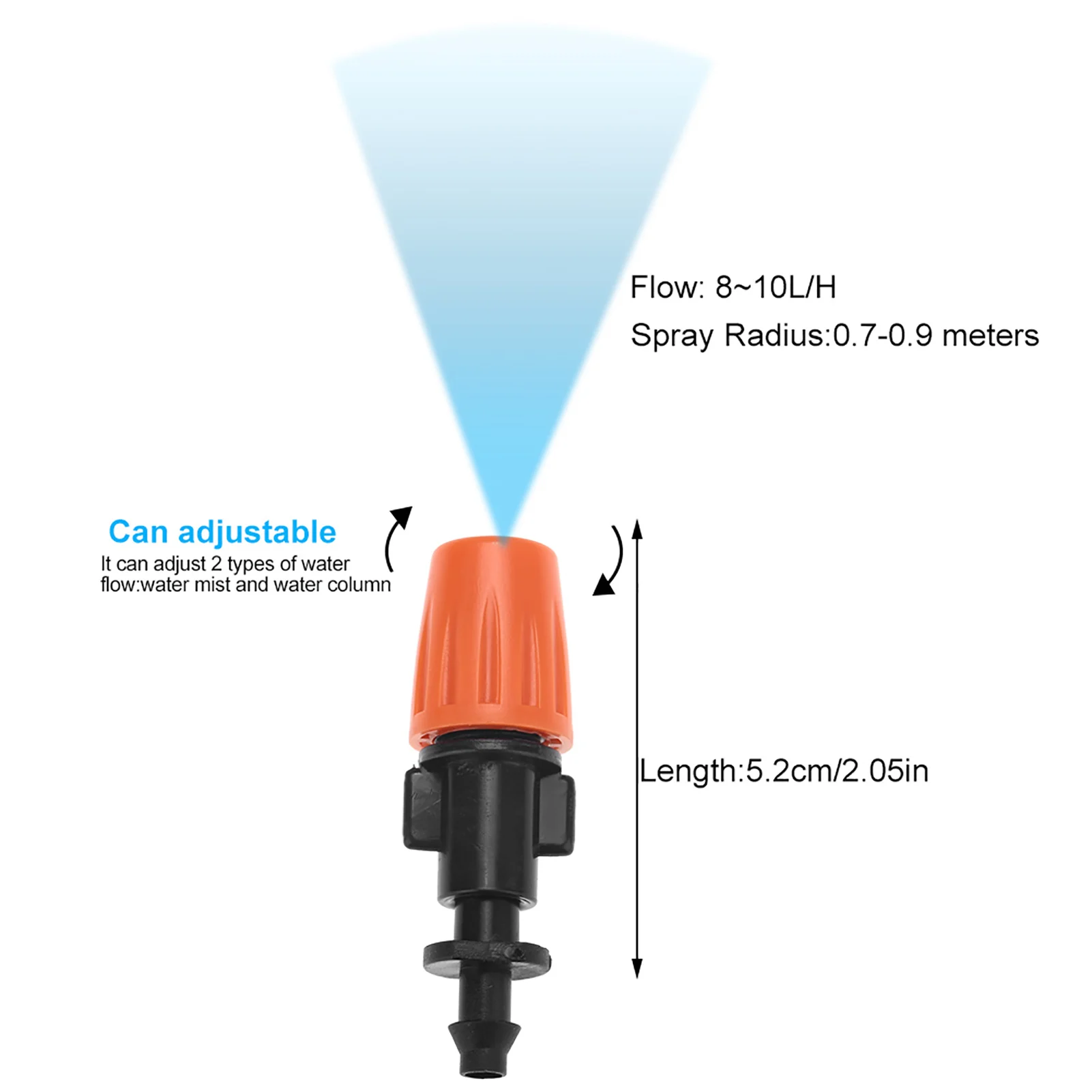 50pcs/set Adjustable Garden Drip Irrigation Misting Nozzles Atomizer Sprinkler Head Water Saving Garden Irrigation Tools