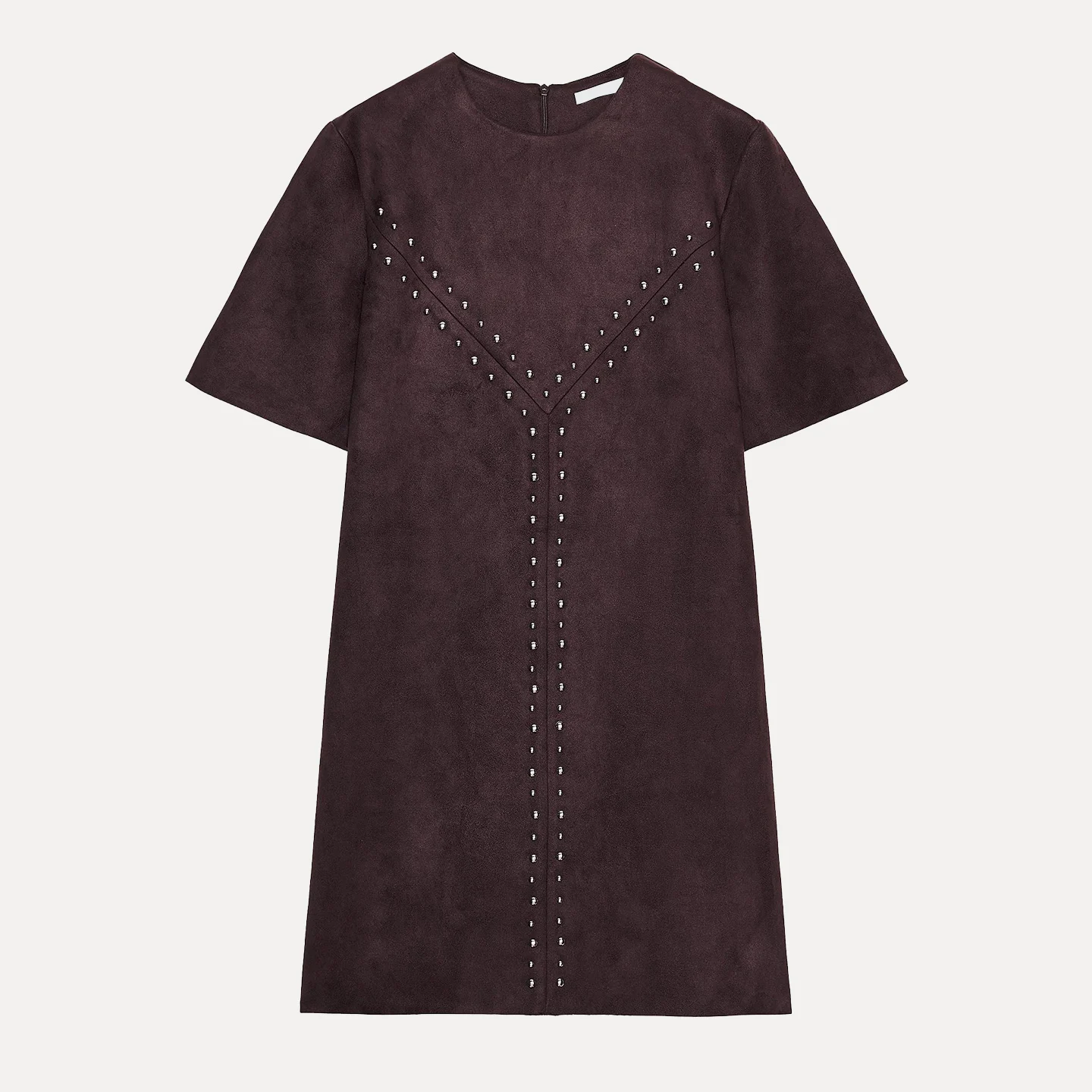 Z femme Faion Personali Anti-Fur cuir effet Rivet Dr décontracté Sle taille ample ort Sve t-shirt Dr