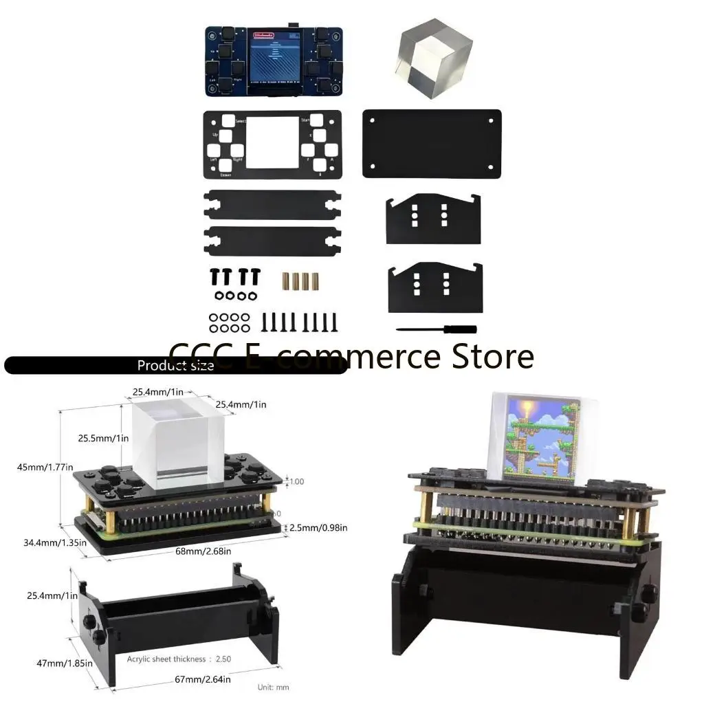 

GamePi13 Refractive Screen Handheld Gaming Device Console with 1.3Inch LCD Screen Prism Display for Retro Play R58A