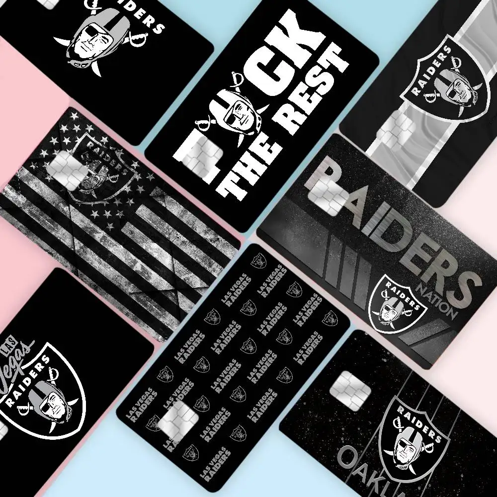 Las Vegas Raiders Anime Young Kreditkarten- und Debitkarten-Aufkleberfolie für Vorderseite, passend für kleine, große und keine Chips