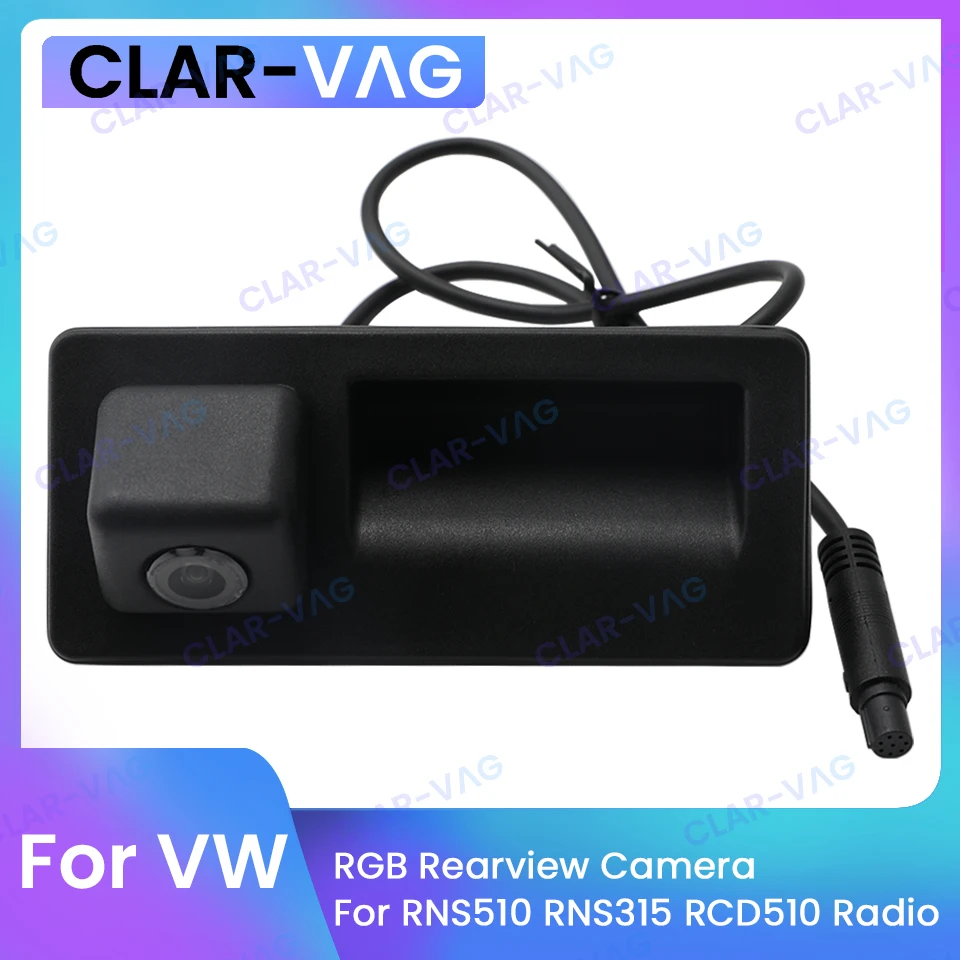 RGB Rearview Camera with Trunk Switch 26 Pins 6.55 Meters Cable  For VW Jetta MK5 5 MK6 VI Tiguan Passat B7 RNS510 RNS315 RCD510