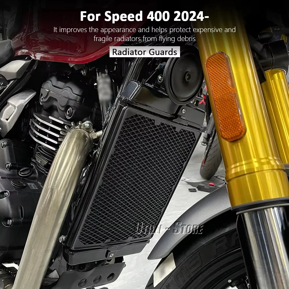 سرعة 400 شبكة المبرد غطاء حماية دراجة نارية الملحقات الأسود لسرعة 400 Speed400 2024 2025