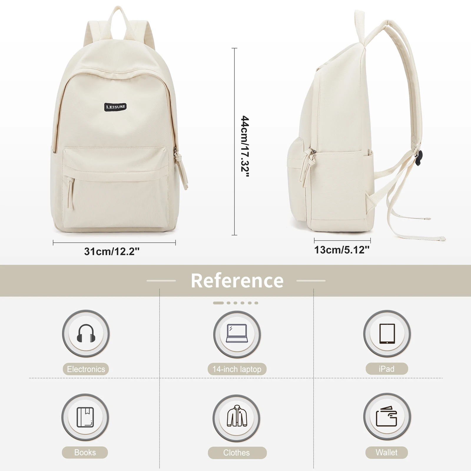 Girls Fashion School Backpack Student College School Bag Waterproof Travel Backpack Boys Computer BookBag Daypack Student Supply