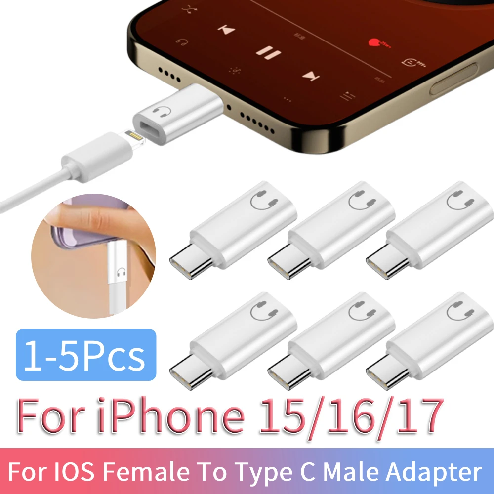 For IOS Female To Type C Male Adapter USB C To IOS Adapter USB Type-C Adapter Headphone Adapter for iPhone 15/16 Accessories