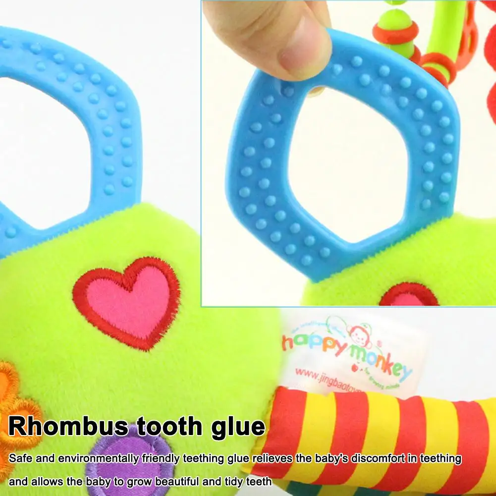 Zachte Giraffe Handbells Rammelaars Pluche Baby Baby Ontwikkeling Handvat Speelgoed Met Bijtring Baby Speelgoed Voor Pasgeboren Geschenken