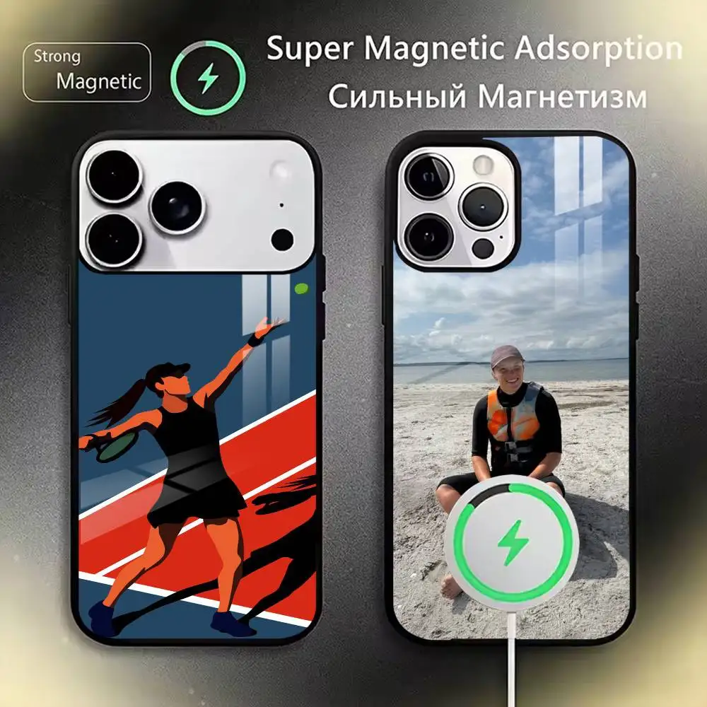 

Popular Female Athlete Art Print Phone Case For iPhone17,16,15,14,13,12,11 Plus,Pro Magnetic with Magsafe Wireless Charging