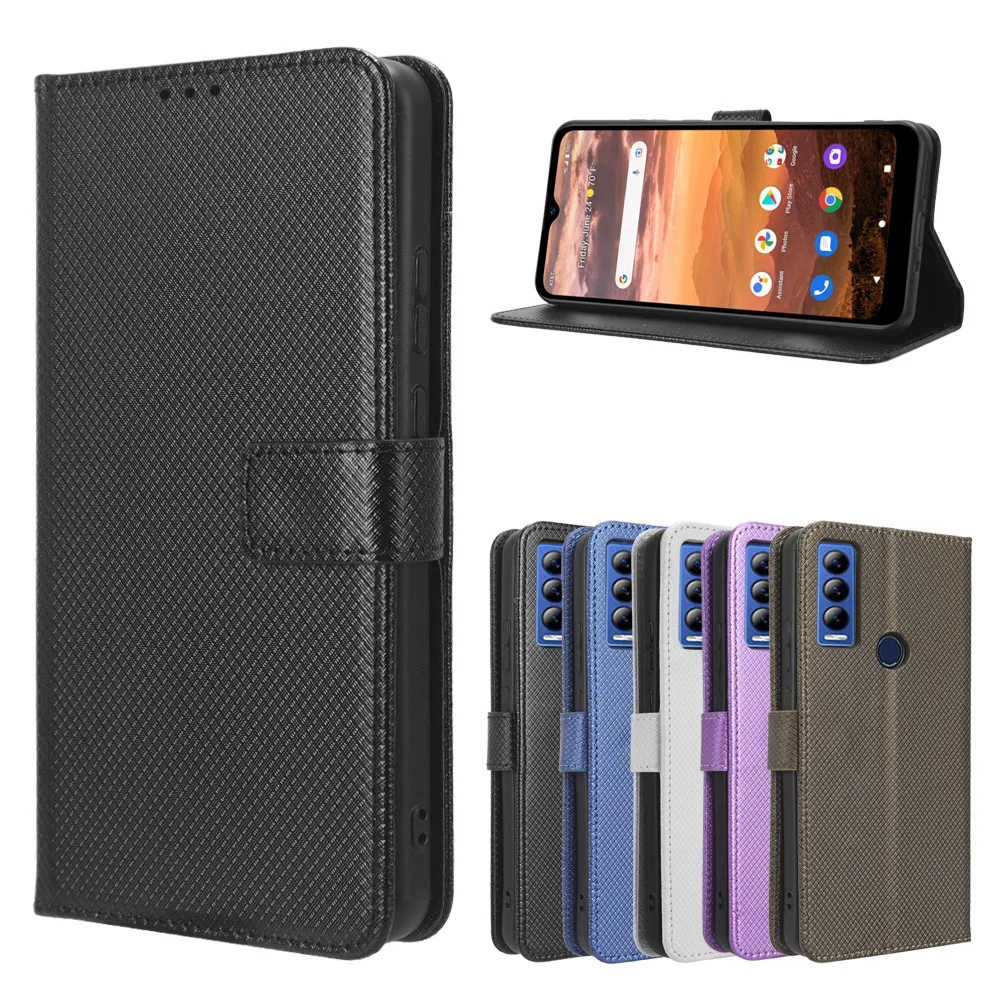 Funda protectora de cuero para Cricket Ovation 3, funda con soporte abatible para Cricket Ovation3, billetera con soporte para tarjetas, funda para teléfono